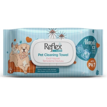 Reflex Care Alaçatı Ice Evcil Hayvan Temizleme Havlusu 50 Ad.