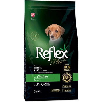 Reflex Plus Mini ve Küçük Irk Tavuklu Yavru Köpek Maması 3kg