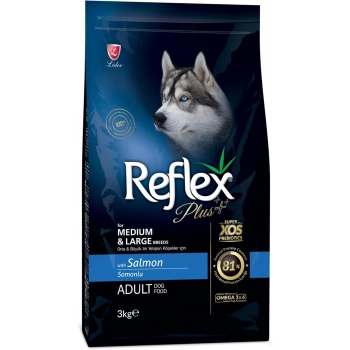 Reflex Plus Orta ve Büyük Irk Somonlu Yetişkin Köpek Maması 3kg