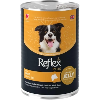 Reflex Plus Parça Dana Etli Ezme Yetişkin Köpek Konservesi 395gr