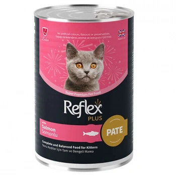 Reflex Plus Parça Etli Somonlu Ezme Yavru Kedi Konservesi 395gr
