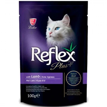 Reflex Plus Pouch Jöle İçinde Kuzu Etli Kedi Konservesi 100gr