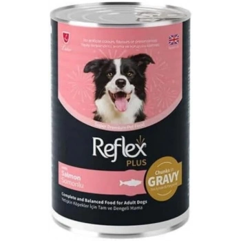 Reflex Plus Sos İçinde Parça Etli Somonlu Yetişkin Köpek Konservesi 400gr