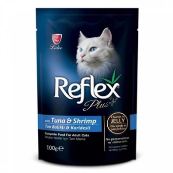 Reflex Plus Ton Balığı ve Karidesli Yetişkin Kedi Maması 100 gr