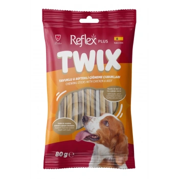 Reflex Plus Twix Chewing Sticks Tavuklu ve Biftekli Çiğneme Çubukları 80gr