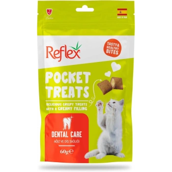 Reflex Pocket Treats Ağız ve Diş Sağlığı Yetişkin Kedi Ödül Maması 60gr