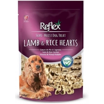 Reflex Semi-Moist Köpek Ödülü Kuzu&Prinç Kalpli 150 Gr