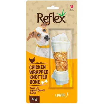 Reflex Tavuk Eti Sargılı Düğümlü Köpek Çiğneme Kemiği 40gr