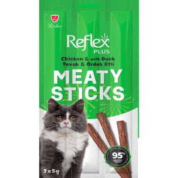 Reflex Tavuklu ve Ördek Etli Tahılsız Kedi Ödül Çubuğu 15gr (3lü)