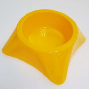 Renkli Yuvarlak Mama Kabı Tekli Plastik Büyük