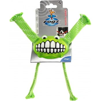 Rogz Flossy Grinz Oral Care Dog Toy Large Lime
