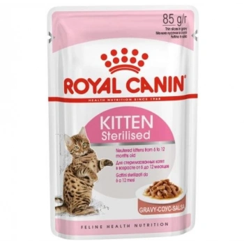 Royal Canin Cat Wet Food Sterilised Kitten Gravy 85 Gr