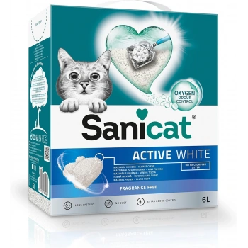 Sanicat Active White Ultra Topaklanan Oksijen Control Kedi Kumu 6 Lt