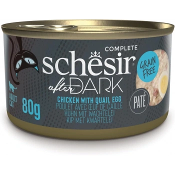 Schesir After Dark Pate Tavuk ve Bıldırcın Yumurtalı Yetişkin Kedi Konservesi 80gr