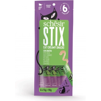Schesir Cat Stix Ördekli Krema Kedi Ödülü 6x15gr