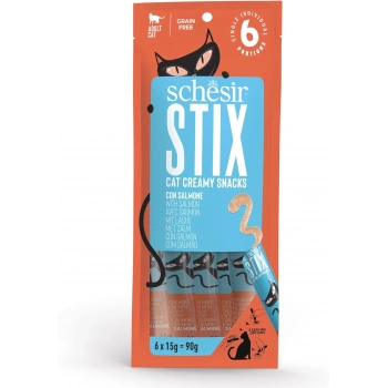 Schesir Cat Stix Somon Balıklı Krema Kedi Ödülü 6x15gr