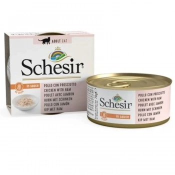 Schesir Soslu Tavuklu ve Jambonlu Kedi Konservesi 70 Gr