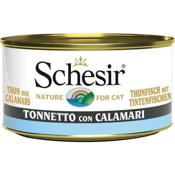 Schesir Ton Balıklı ve Kalamarlı Kedi Konservesi 85gr