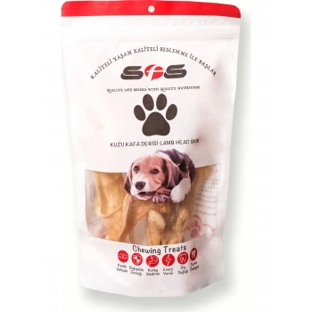 Sfs Kurutulmuş Kuzu Kafa Derisi 100 gr Köpek Ödülü