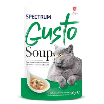 Spectrum Gusto Ton,Uskumru ve Brokolili Kedi Çorbası 50 gr