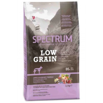 Spectrum Kuzu Etli ve Yaban Mersinli Orta ve Büyük Irk Düşük Tahıllı Yetişkin Köpek Maması 2,5kg