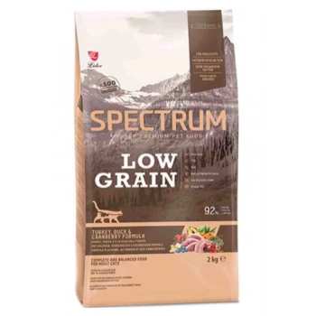Spectrum Low Grain Hindi Ördek ve Yaban Mersinli Yetişkin Kedi Maması 2 Kg