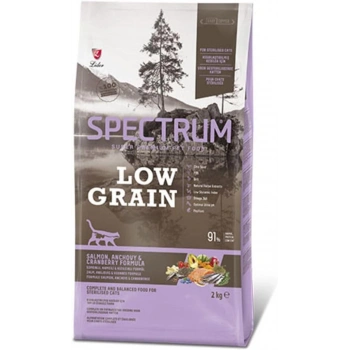 Spectrum Low Grain Kısırlaştırılmış Yetişkin Kedi Maması Somonlu&Hamsili&Kızılcıklı 2 Kg