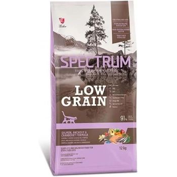 Spectrum Low Grain Somonlu Hamsili ve Kızılcıklı Kısırlaştırılmış Kedi Maması 12 Kg