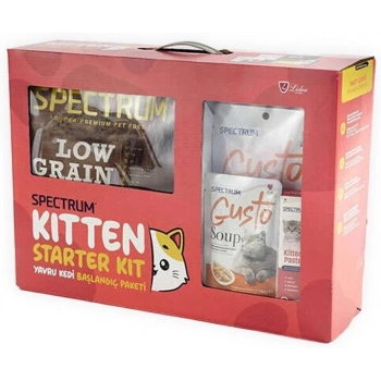Spectrum Starter Kit Low Grain Kitten Tavuk Hindi ve Kızılcık Yavru Kedi Maması 2 Kg - Başlangıç Paketi