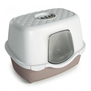 STEFANPLAST TRES CHIC BEYAZ/GRİ KEDİ TUVALETİ 56x39x39CM