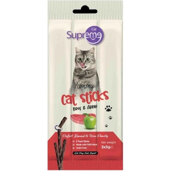 Supreme Cat Sığır Etli ve Elmalı Stick 3x5 gr