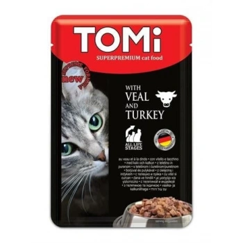 Tomi Premium Pouch Dana Etli ve Hindili Yetişkin Kedi Konservesi 100 gr
