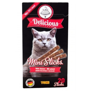 Tomi Salamlı Mini Kedi Ödül Çubuğu 2gr (20li)