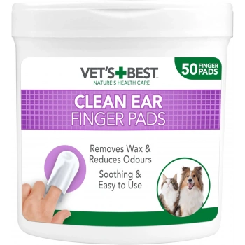 VETS BEST Kedi ve Köpekler için Fındık ve Aloe Vera Özlü Kulak Temizleme Pedi (50li)