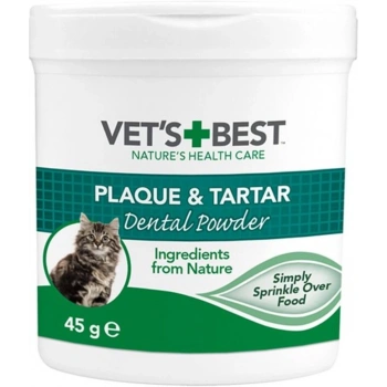 VETS BEST Kediler için Deniz ve Spirulina Yosunu Özlü Plak ve Tartar Önleyici Ağız Bakım Tozu 45gr