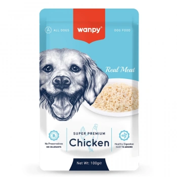 Wanpy 100g Pouch Tavuklu Yaş Köpek Mamas