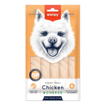 Wanpy Tavuk Etli Peynirli Kremalı Köpek Ödülü (5 x 14 g)