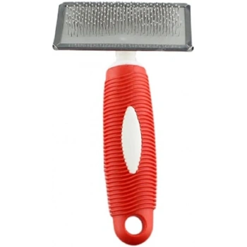 Zampa Kedi ve Köpek Bakım Fırçası Medium 16x9cm, Kırmızı