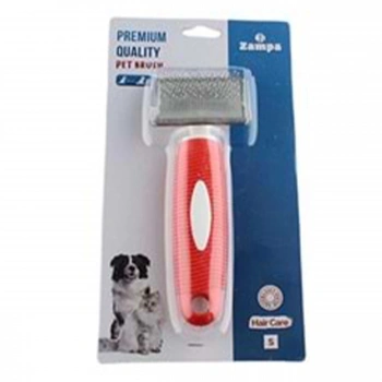 Zampa Kedi ve Köpek Bakım Fırçası Small 16x6cm, Kırmızı