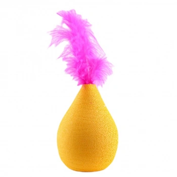 Zampa Tekli Tüylü Hacı Yatmaz Kedi Oyuncağı