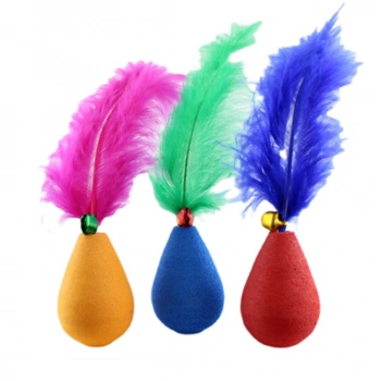 Zampa Üçlü Tüylü Kedi Oyuncağı