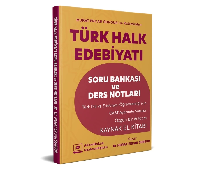 Adem Hakan Uzem 2022 Öabt Türk Dili ve Edebiyatı Türk Halk Edebiyatı Soru Bankası ve Ders Notu