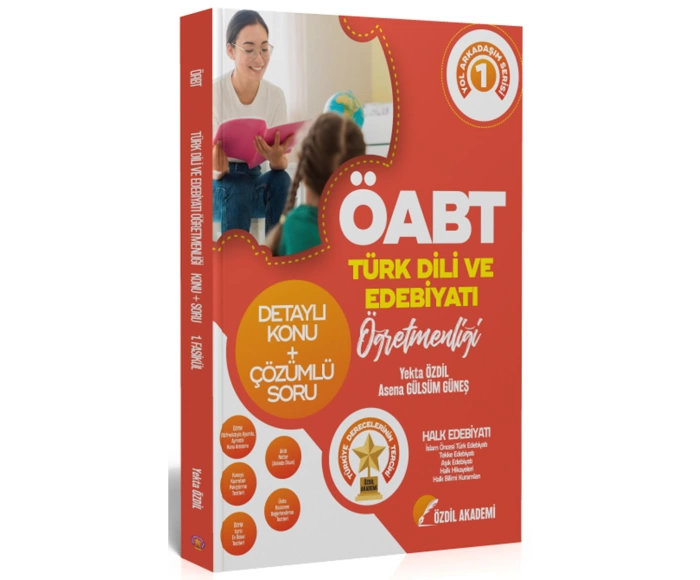 Özdil Akademi Yayınları 2022 ÖABT Türk Dili ve Edebiyatı Öğretmenliği 1. Kitap Halk Edebiyatı Konu Anlatımlı Soru Bankası