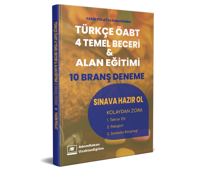 Adem Hakan Uzem 2022 Öabt Türkçe Dört Temel Beceri & Alan Eğitimi 10 Branş Denemesi