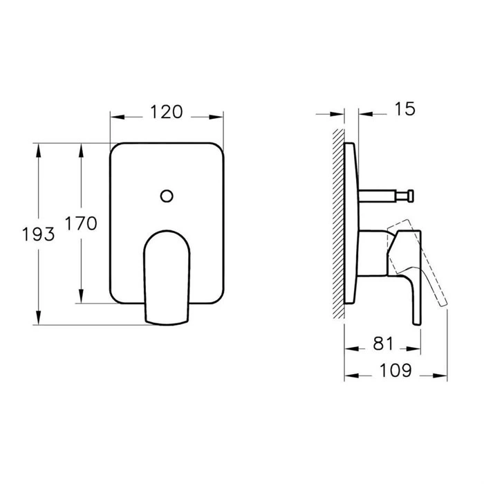 VitrA Sento A42294 Ankastre Banyo Bataryası, Sıva Üstü, Krom
