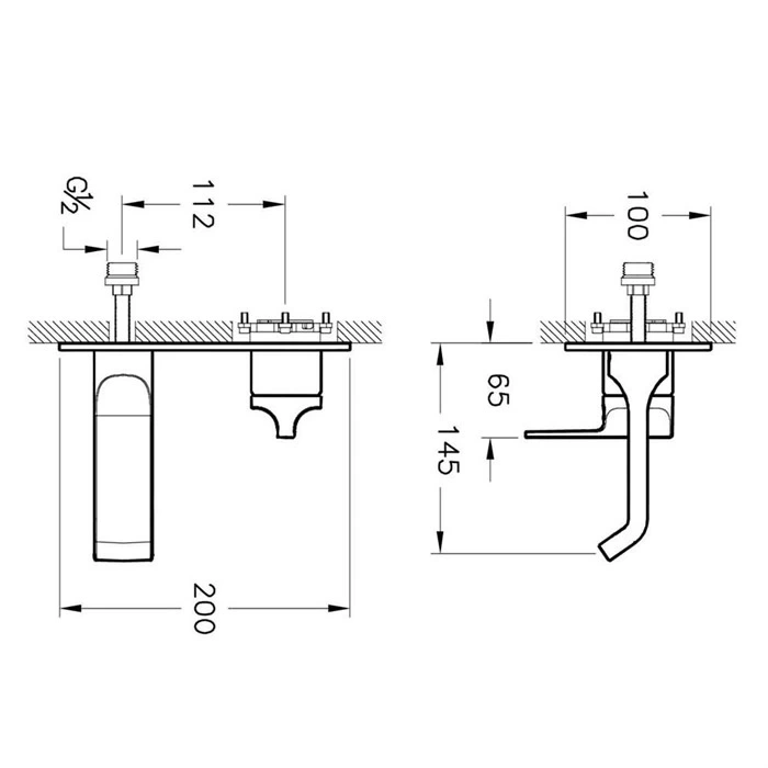 VitrA Suit U A42487 Ankastre Lavabo Bataryası, Krom