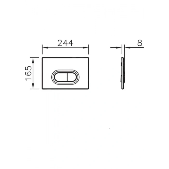 VitrA 8cm Asma 800-1896 İnce Metal Ayaklı Set (M.Syh Panel ve M.Syh Stop Valf)