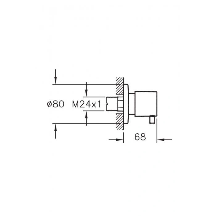VitrA A4144926 Ankastre Stop Valf, Bakır (Sıva Üstü)