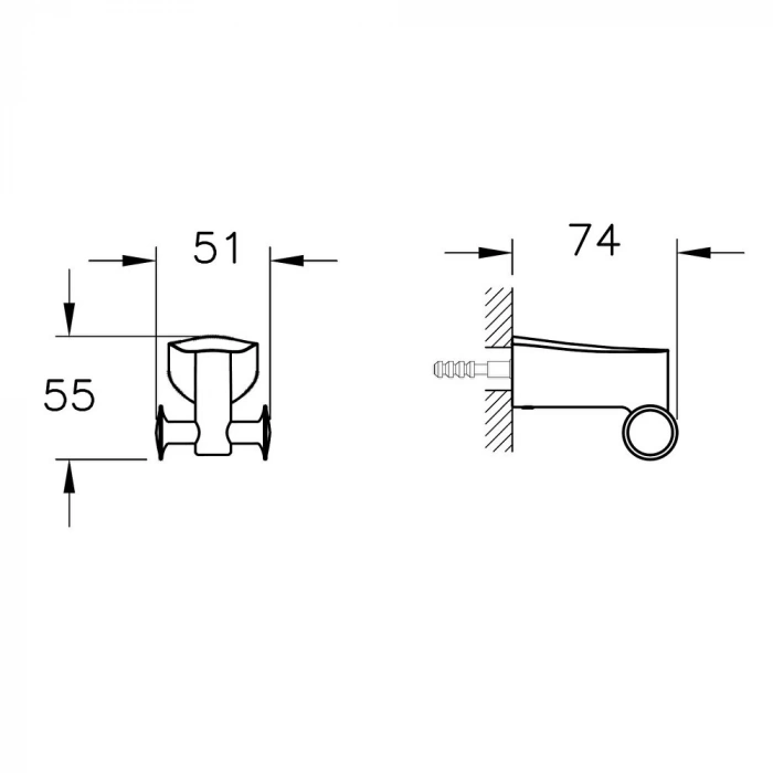 VitrA Base 800 A44085 İkili Askı, Krom