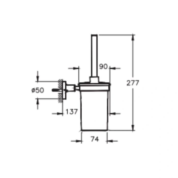 VitrA Base 300 A44113 Tuvalet Fırçalığı, Duvardan